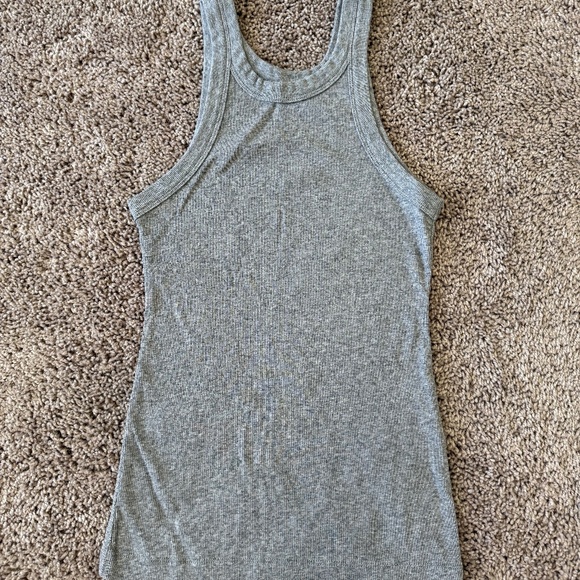 TOTEME Curved Rib Tank in Grey Melange XXS - Picture 1 of 9